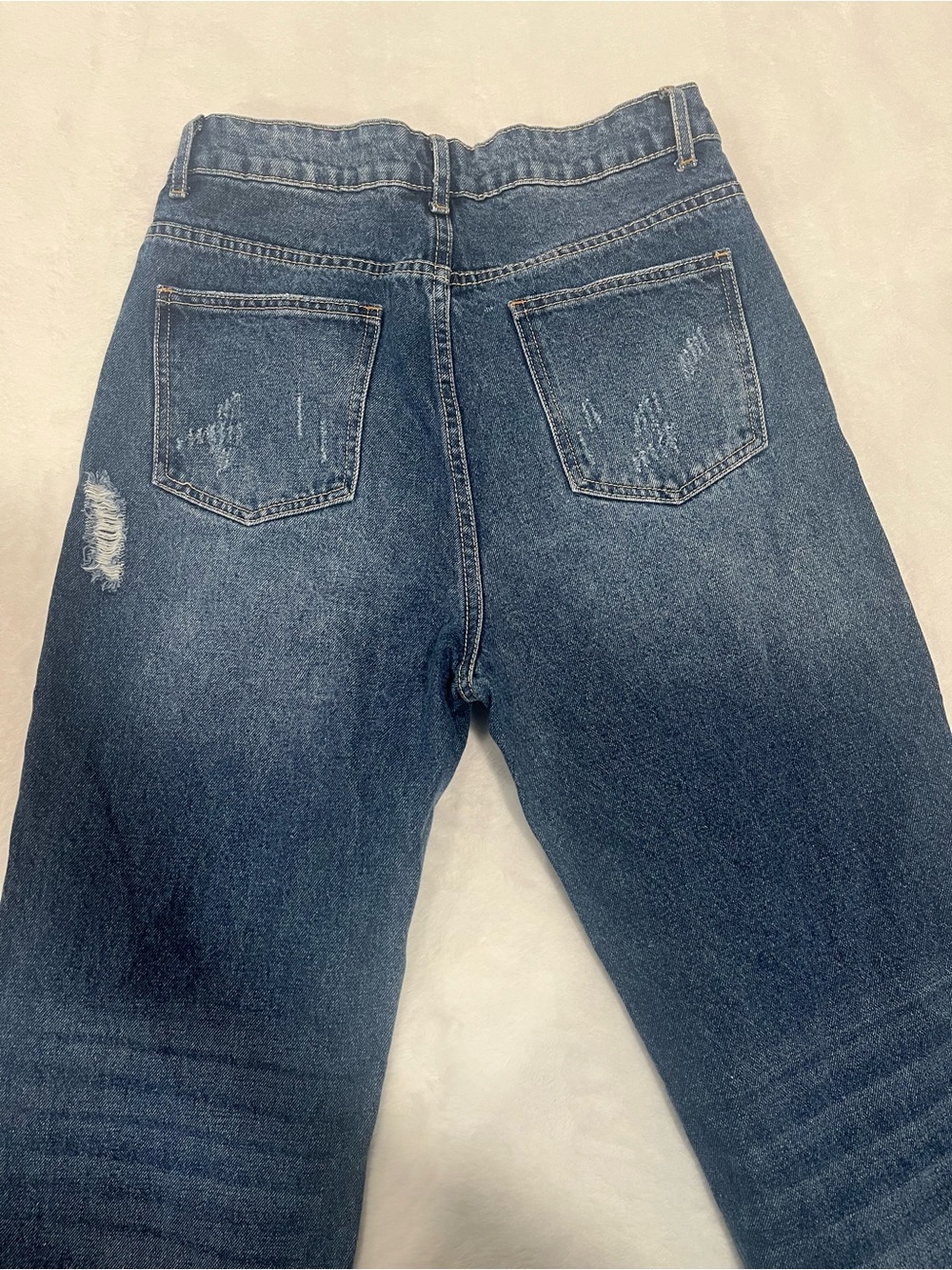 SHEIN Distressed High Waisted Straight Leg Jeans - Size Medium - Picture 4 of 10
